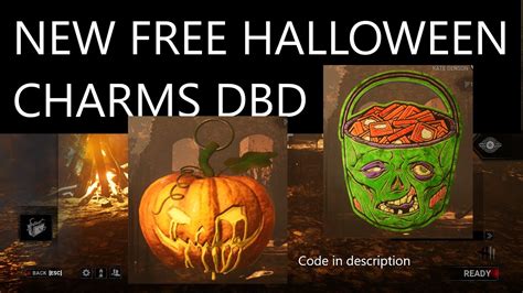 Dead By Daylight Free Halloween Charm Codes Dbd 004 Youtube