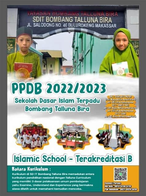 Penerimaan Siswa Baru Sd It Bombang Taluna Bira