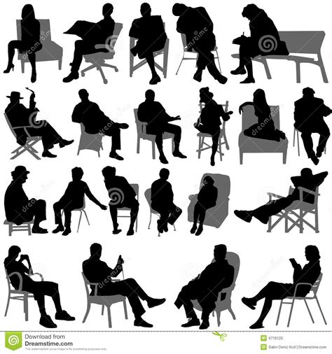 Sitting people vector stock vector. Illustration of partner - 4716125
