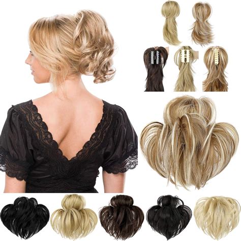 Felendy Ponytail Extension Clip In Claw Messy Short Pony