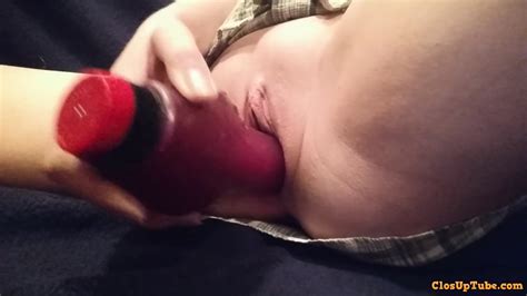 Close Up Of My Shaved Pussy Cumming On My Big Dildo Eporner