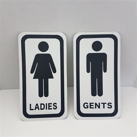 Mens And Womens Metal Bathroom Restroom Toilet Sign In 2021 Toilet