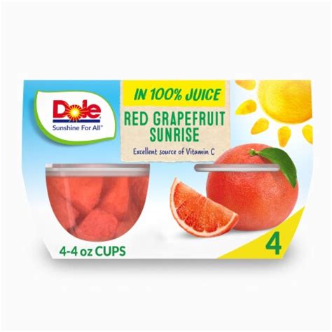 Dole® Fruit Bowls® Red Grapefruit Sunrise In A Blend Of 100 Fruit