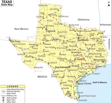 Map Of Texas With Towns And Cities Show Me The United States Of