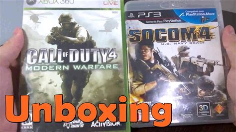 Call Of Duty 4 Modern Warfare Socom 4 Xbox 360 Ps3 Unboxing