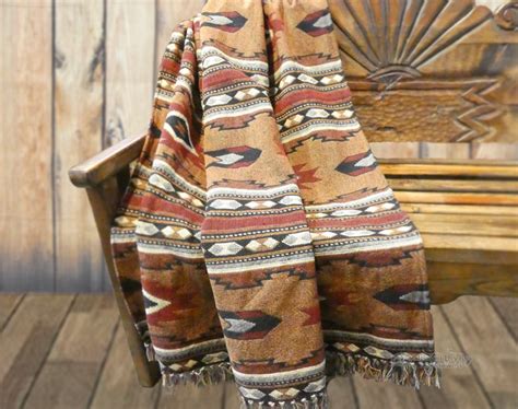 Southwestern Throw Blanket 50x70 Zuni Pattern Mission Del Rey
