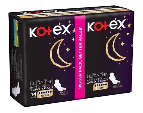 Buy Kotex Ultrathin Pads Night Wings 14pcs Online At Desertcartuae