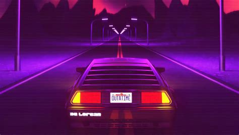 1360x768 Delorean Synthwave 4k Laptop Hd Hd 4k Wallpapers Images