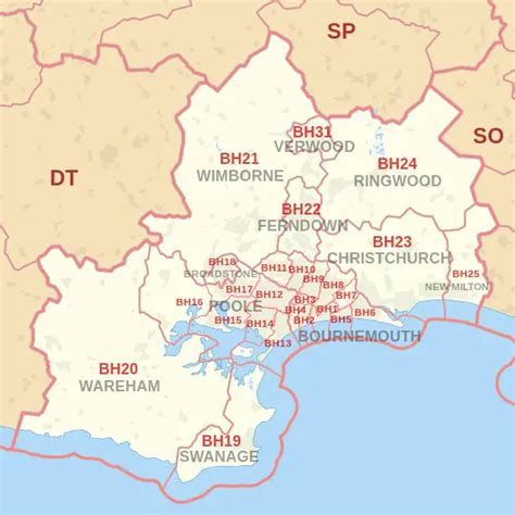 Bournemouth Postcode Information List Of Postal Codes PostcodeArea