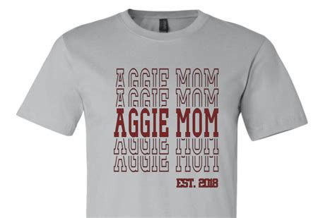 Aggie Mom Shirt Texas A M Shirt Personalized Aggie Mom Etsy