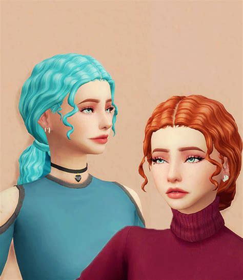 Sims 4 Short Curly Wavy Hair Maxis Match Squaredhor