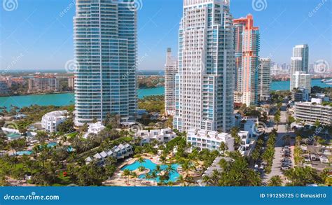 Downtown Miami In The Background Of Skyscrapers Editorial Image Image
