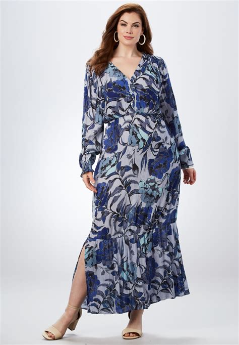 This rewards program is provided by roaman's and its terms may change at any. Crinkle Maxi Dress | Plus Size Dresses | Roaman's