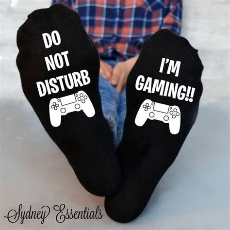 Do Not Disturb Im Gaming Socks These Socks Make A Fun T For Any