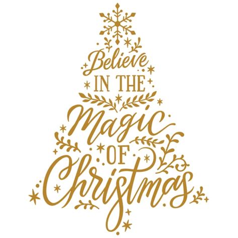 Believe In The Magic Of Christmas Tree Svg Dxf Cutting Machine