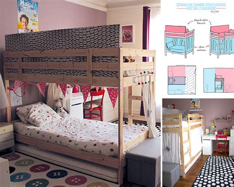 Magasinez chez wayfair.ca pour lits superposés et mezzanines: Des lits superposés divisent la chambre en deux - Momes.net