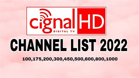 Cignal Channel List 2022 Prepaid Hd Youtube