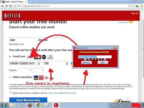 Jun 19, 2020 · earlier, people used the online credit card generators to generate fake credit cards to unlock but now netflix has blocked that method. Nada que hacer...: NETFLIX FOR FREE (NO CREDIT CARD NEEDED)