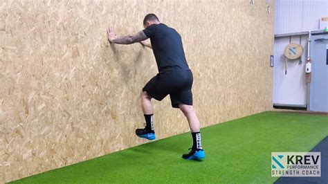 Athletic Calf Tempo Gastroc Strength Wall Drill Youtube