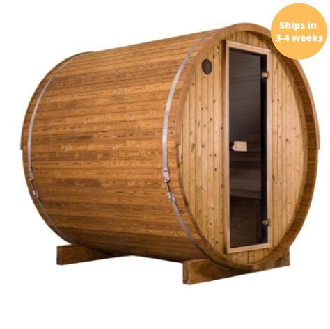 Huntington 4 6 Person Classic Canopy Barrel Sauna — Heavenly Sauna