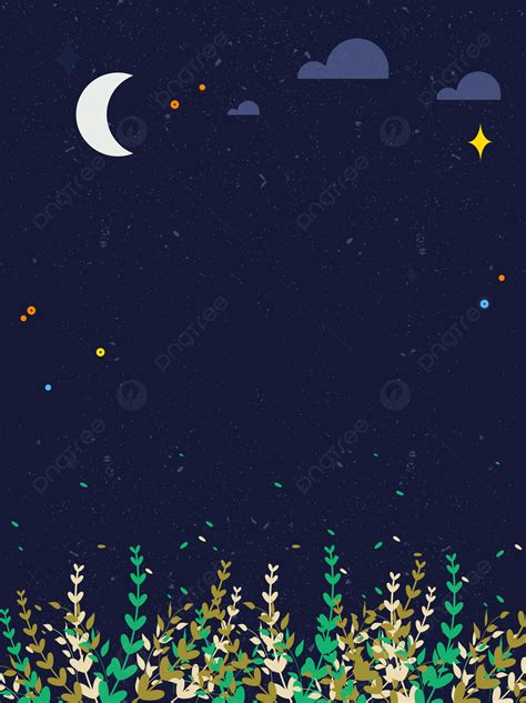 Cartoon Night Sky Background Material Vector Wallpaper Image For Free