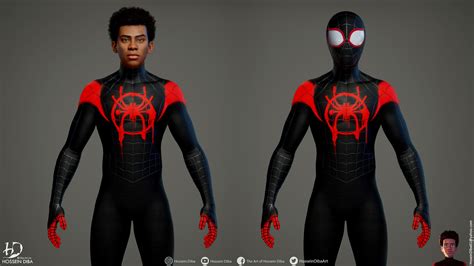 Hossein Diba Realistic 3d Model Of Miles Morales Real Time