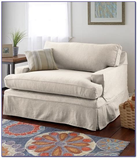 For this slipcover i used painter's drop cloth that i bleached, a process i described in this post. Chair And A Half Slipcover Sure Fit - Chairs : Home Design ...