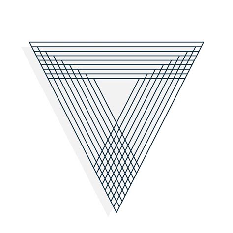 Blue Triangle Icon Abstract Symbol On A White Background White