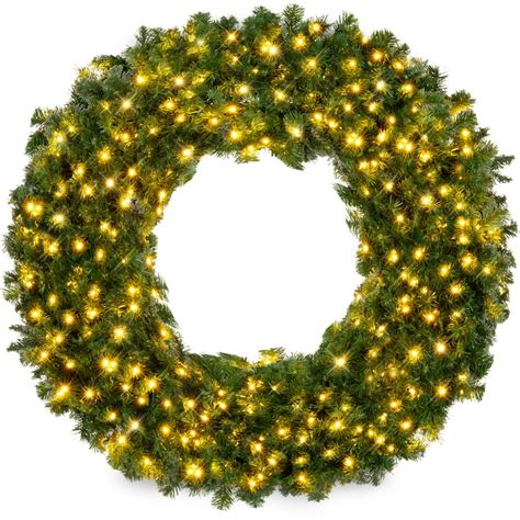Best Choice Products 48in Artificial Pre Lit Fir Christmas Wreath