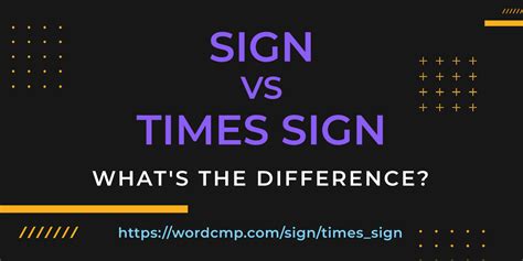 Sign Vs Times Sign · Whats The Difference