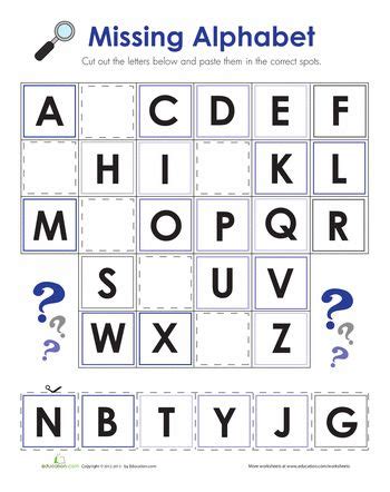alphabet worksheets  printables educationcom alphabet