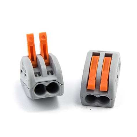 20pcs 2pin Pct 212 Mini Fast Wire Connectors Universal Compact Wiring Push In Terminal Block