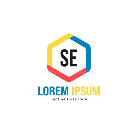 Initial Se Logo Template With Modern Frame Minimalist Se Letter Logo