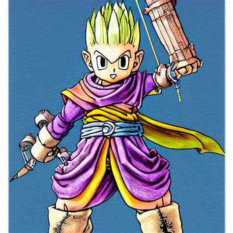 Prompthunt Dragon Quest Character Concept Art By Akira Toriyamapencil On Paperas Seen On
