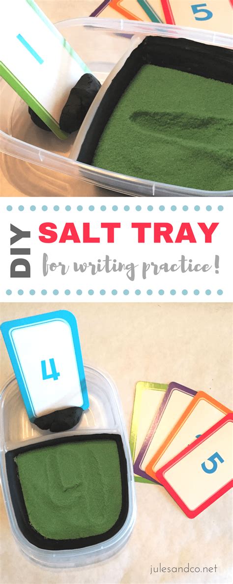 Diy Salt Writing Tray For Preschool Fine Motor Activities Jules And Co