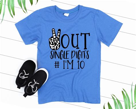Peace Out Single Digits I M Svg Th Birthday Svg Etsy