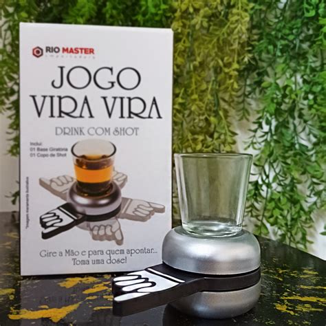 Jogo Shot Vira Vira Dose Drink Tequila Copo Vidro Feira Da Madrugada SP