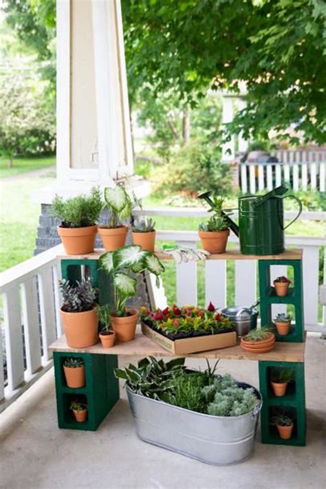 22 Creative Ways To Create Plant Stands From Cinder Block
