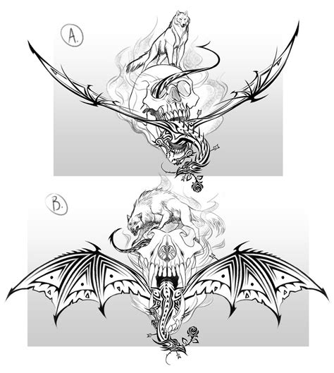 Top 168 Dragon And Wolf Tattoo Designs
