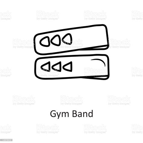 Gym Band Vector Umriss Icon Design Illustration Trainingssymbol Auf