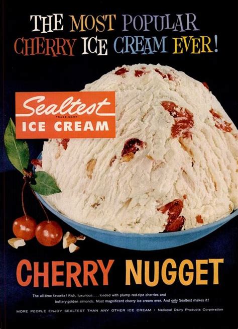 Sealtest 1960 Unique Ice Cream Flavors Vintage Ads Food Cherry Ice