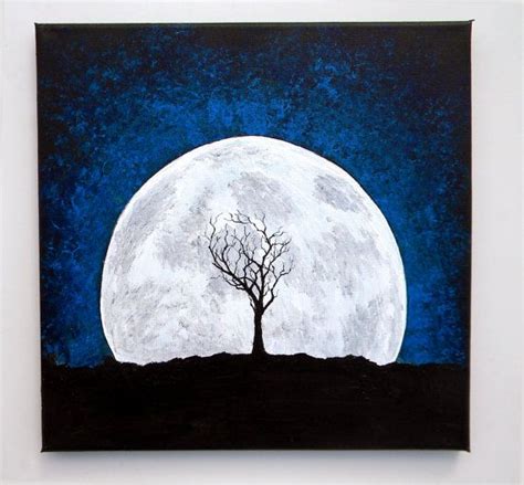 A Moonlit Tree Painting Art Painting Canvas Painting