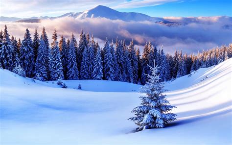 Winter Season Mountains Mac Wallpaper Download Allmacwallpaper