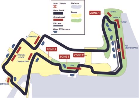 Map Of Singapore Grand Prix Circuit Maps Of The World