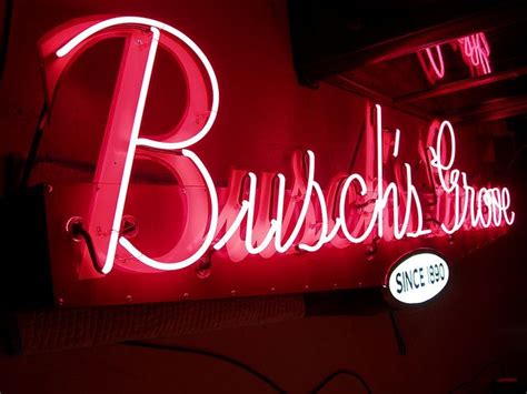 Buschs Grove Neon Sign St Louis Ladue Mo Neon Signs Ladue Love Neon Sign