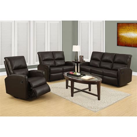 Monarch Specialties Faux Leather Recliner In Brown The Home Depot Canada