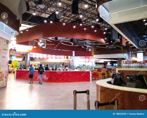 Food Court At A Shopping Mall In Noida Delhi Editorial Stock Image