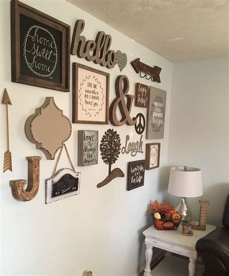 Rustic Farmhouse Inspired Gallery Wall In Our Living Room I Love It So