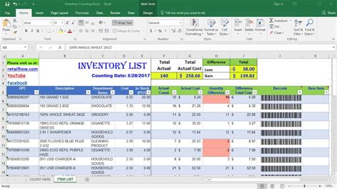 How To Count Inventory Using Only Excel And Barcode Scanner Youtube