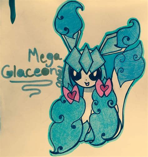 💙mega Glaceon Drawing💙 Pokémon Amino